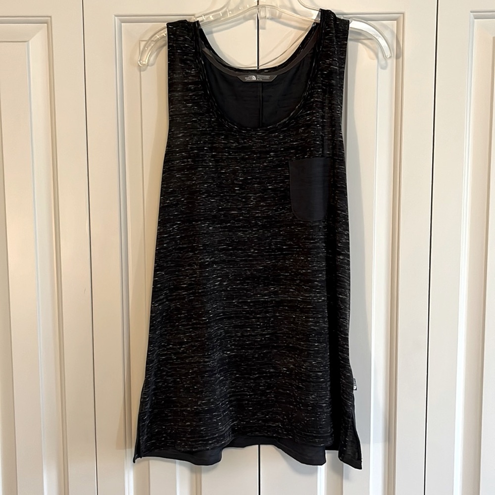 Gray/Gray patterned North Face Athletic Tank